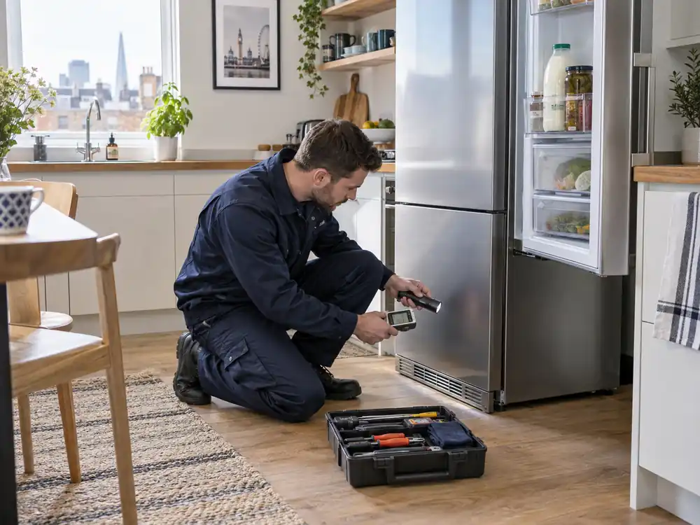 Appliance details and replacement part checked before repair