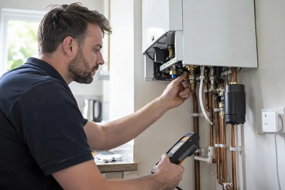 Careful preparation and finishing during gas boilers and heating