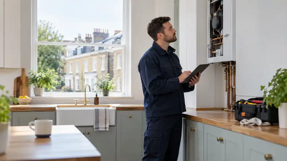 Professional gas safety certificates work in a London property