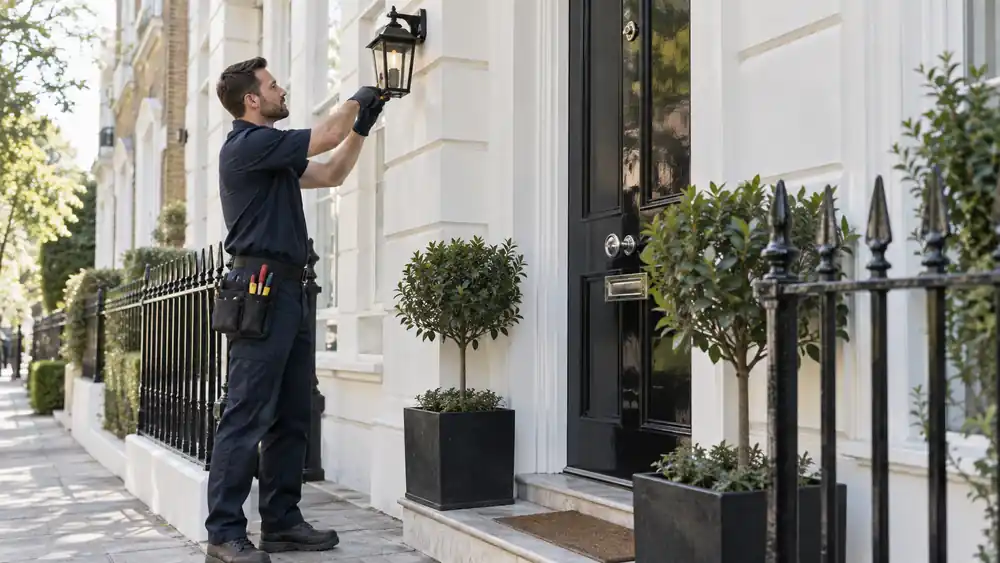 Professional outdoor handyman services work in a London property
