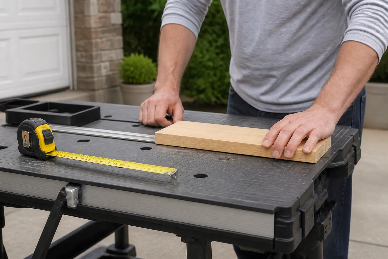 Organised tool case being carried through a London mansion-block entrance