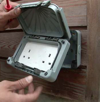 Person Showing Outside Electric Power Sources