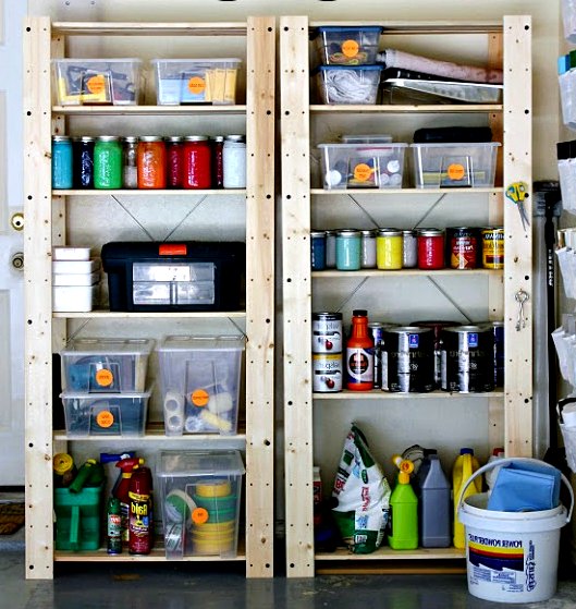 Tools And Other Objects Organised on Shelves