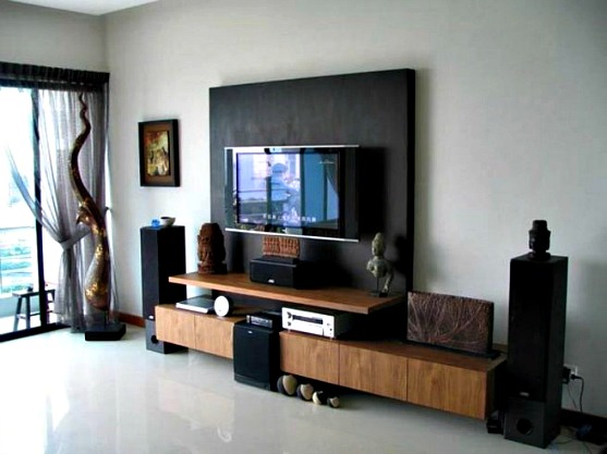 Wall Mounted TV in Living Room