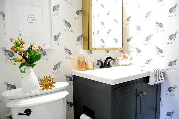 Bathroom Wallpapers Vinyl-Coated Bathroom Wallpapers