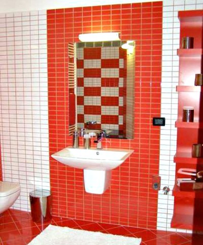 Brightly-Coloured Bathroom Bright Colours For a Small Bathroom